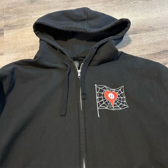 Alkaline Trio Black Zip-Up Hoodie Jacket Size L - Picture 5 of 12